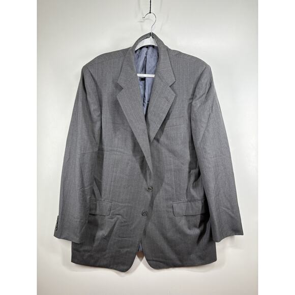 Hickey Freeman Bullock Jones SF Wool Mens Suit Jacket Sport Coat Sz 44 L Gray